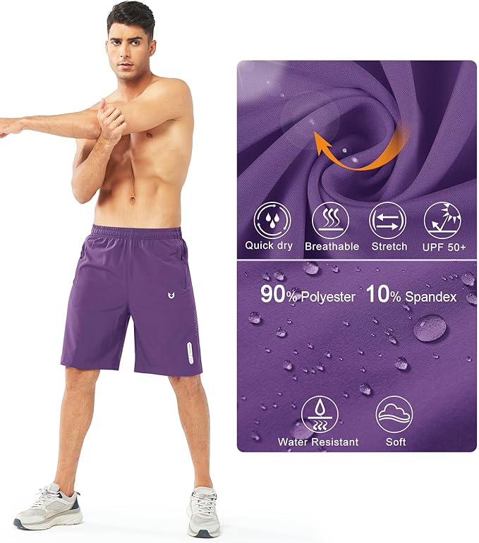 NORTHYARD Men's Athletic Running Shorts Quick Dry Workout Shorts 7"/ 5"/ 9" Lightweight Sports Gym Basketball Tennis Hiking