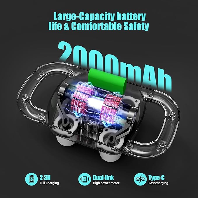 DEITY Massage Gun Deep Tissue, 4-Heads Handheld Electric Body Massager, Percussion Massager for Pain Relief in Back, Leg, Neck, Shoulder and Body, Relax Perfect Gifts for Man Women, White