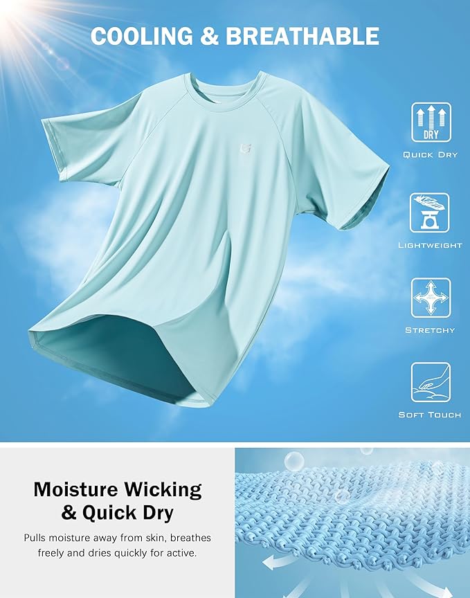 G Gradual Men's Workout Athletic T-Shirts Moisture Wicking Cooling Running Shirts Short Sleeve Performance Tee for Gym Tennis