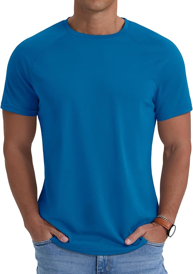 Askdeer Men's T-Shirt Short Sleeve Quick Dry Shirts Lightweight Workout Athletic Tees for Running, Beach, Hiking