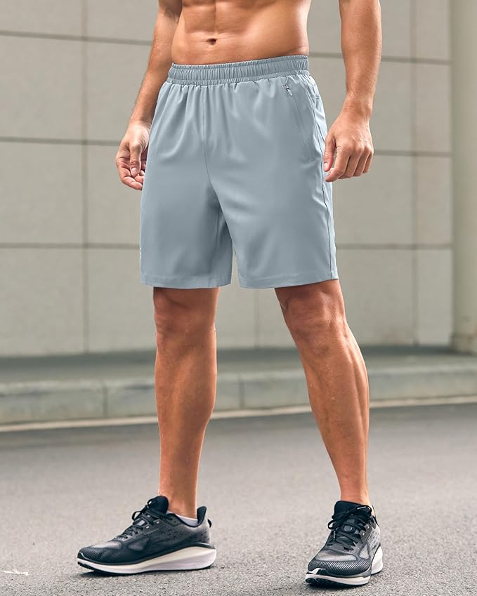 G Gradual Men's Athletic Running Shorts with Zipper Pockets Quick Dry 7"/ 5"/ 9" Workout Gym Shorts for Basketball Hiking