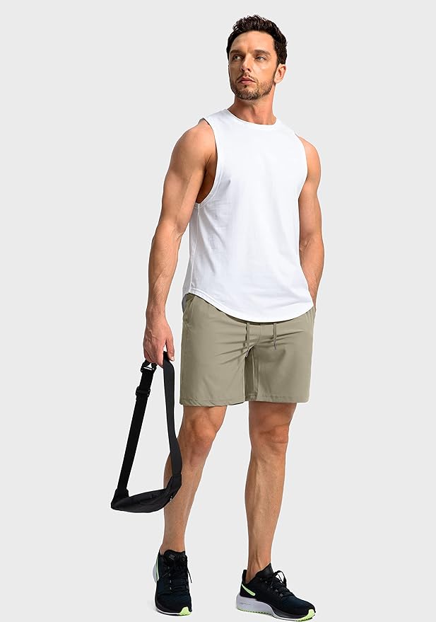 Men's Running Shorts with Zipper Pockets 9 Inch/ 7 Inch / 5 Inch Lightweight Quick Dry Gym Workout Athletic Shorts for Men