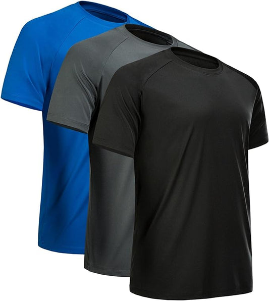 CE' CERDR Mens Workout Shirts Quick Dry Performance Short Sleeve Athletic Shirts