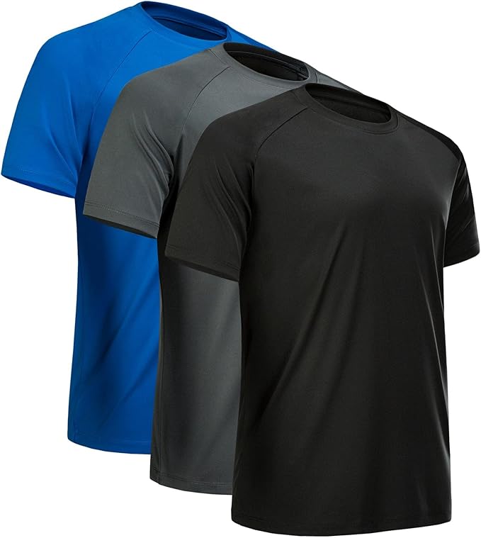 CE' CERDR Mens Workout Shirts Quick Dry Performance Short Sleeve Athletic Shirts