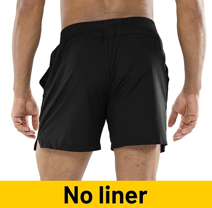 MIER Men's Workout Running Shorts Quick Dry Active 5 Inches Shorts with Pockets, Lightweight, Breathable