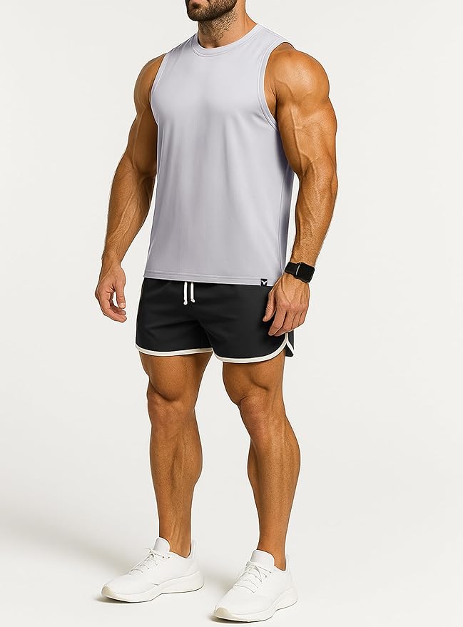 Men's Athletic Tank Tops Sleeveless Muscle Shirts Workout Running Bodybuilding Gym Tanks