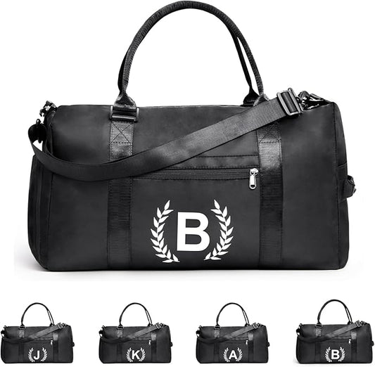 Gym Bag for Women & Men, Fitness Workout Sports Travel Duffle Bag with Wet Pocket & Shoes Compartment, Great Present for Gym Lovers