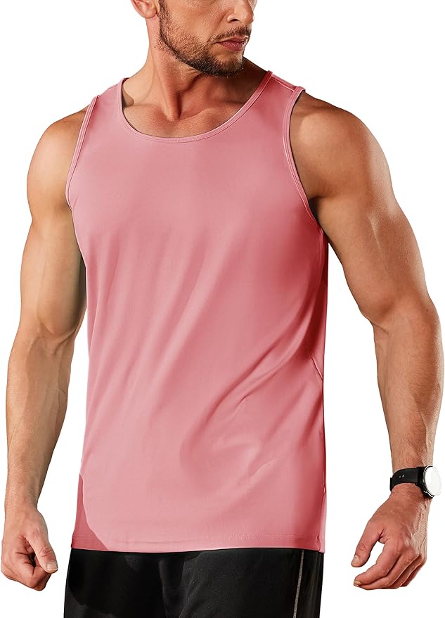 TACVASEN Men's Workout Tank Tops Sleeveless UPF 50+ Summer Sun Shirts Quick Dry for Running Swim Gym Beach