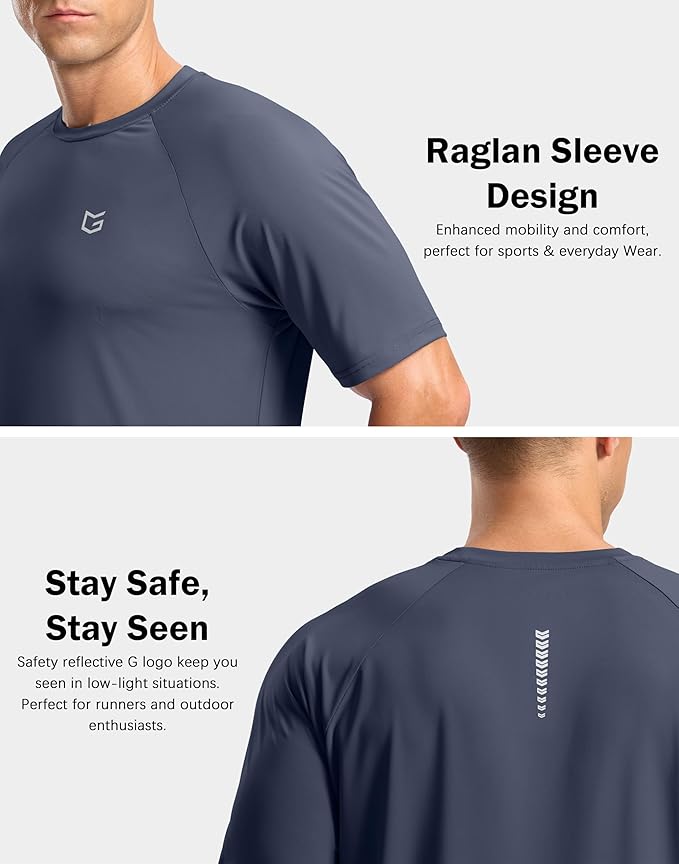 G Gradual Men's Workout Athletic T-Shirts Moisture Wicking Cooling Running Shirts Short Sleeve Performance Tee for Gym Tennis