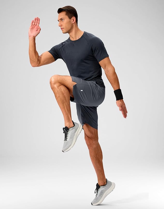 Men's Running Shorts with Zipper Pockets 9 Inch/ 7 Inch / 5 Inch Lightweight Quick Dry Gym Workout Athletic Shorts for Men