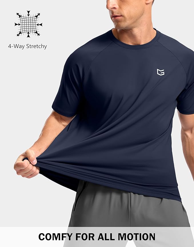 G Gradual Men's Workout Athletic T-Shirts Moisture Wicking Cooling Running Shirts Short Sleeve Performance Tee for Gym Tennis