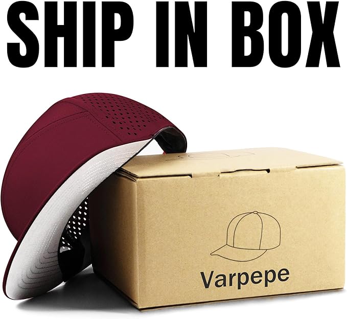 Performance Snapback Hats for Men Women,Flat Bill Cap,Golf,Running,Workout