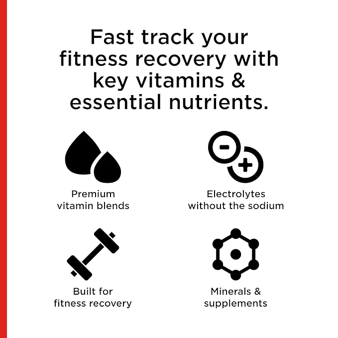 Lifeaid Fitaid Recovery Drink, Fruit Punch, Zero Sugar, Vegan, Kosher, Keto Friendly, Gluten Free, 12 Fluid Ounce (Pack of 12)