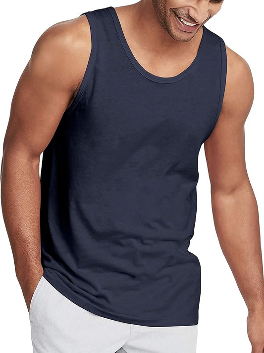 Hat and Beyond Mens Tank Top Soft Performance Boxing Gym Shirts Plain Muscle Tee