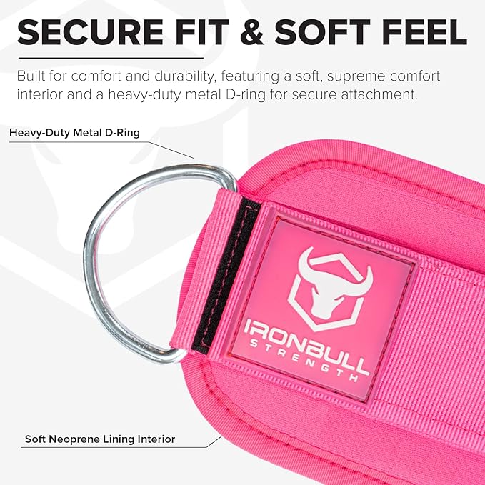 Women's Ankle Strap for Cable Machines & Resistance Bands: Gym & Home Workout Cuff Attachment for Leg Extensions, Kickbacks, Hip Abductors - Booty Exercises