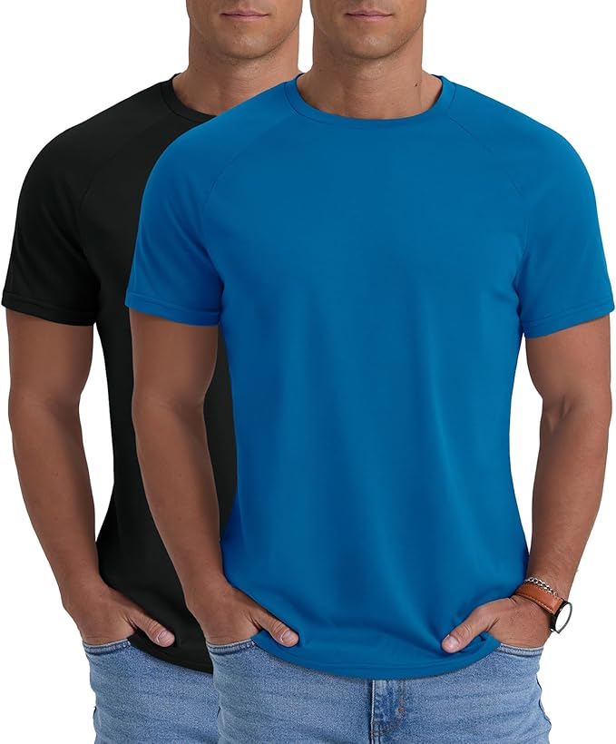 Askdeer Men's T-Shirt Short Sleeve Quick Dry Shirts Lightweight Workout Athletic Tees for Running, Beach, Hiking