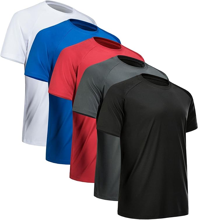 CE' CERDR Mens Workout Shirts Quick Dry Performance Short Sleeve Athletic Shirts