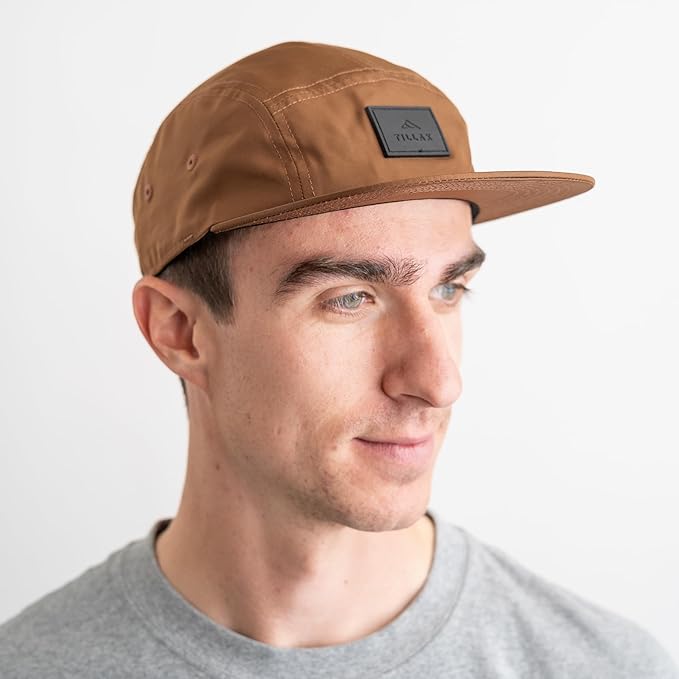 Tillak Wallowa Kodra Hat, Lightweight Oxford Nylon 5 Panel Cap with Snap Closure