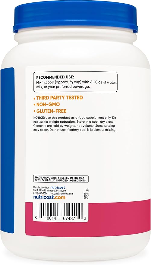 Nutricost Whey Protein Isolate (Strawberry Acai, 2 Pounds)