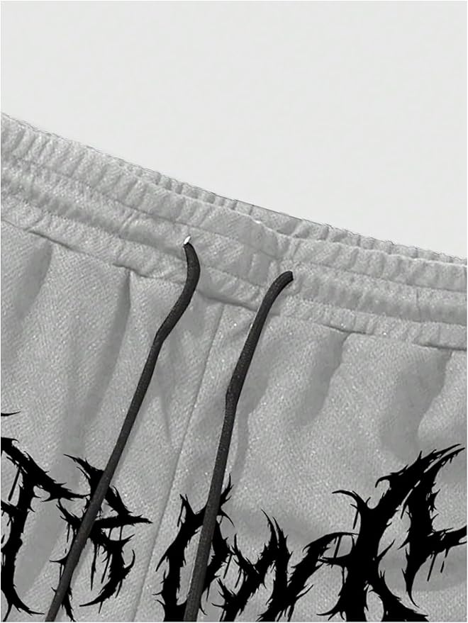 Men's Graphic Shorts with Liner Cross Print Drawstring 2 in 1 Gym Track Bottoms