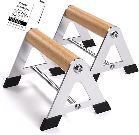 Push Up Bar - Heavy-Duty Stainless Steel Pushup Stands with Non-Slip Base, 500LB Capacity, Portable Home Gym Equipment for Strength Training & Floor Workout
