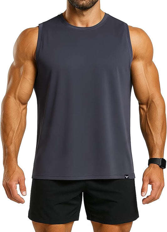 Men's Athletic Tank Tops Sleeveless Muscle Shirts Workout Running Bodybuilding Gym Tanks