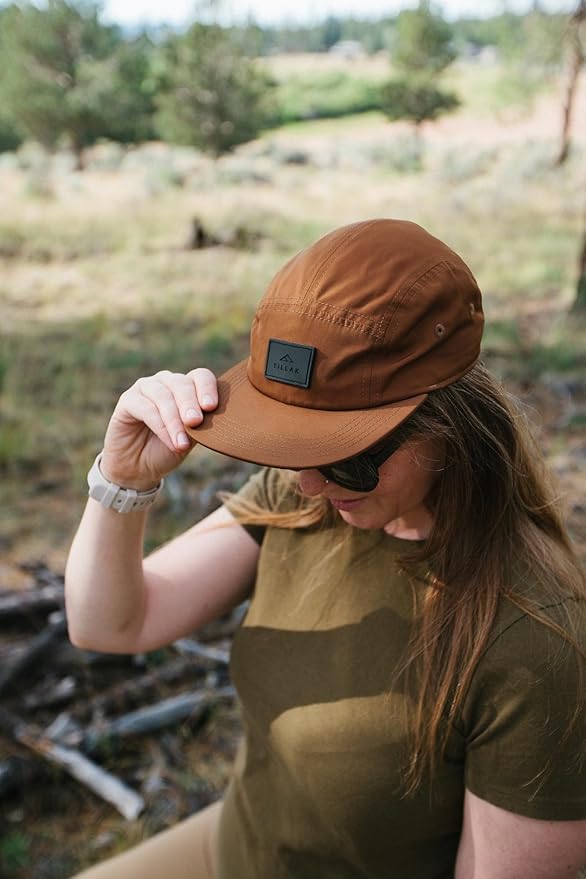 Tillak Wallowa Kodra Hat, Lightweight Oxford Nylon 5 Panel Cap with Snap Closure