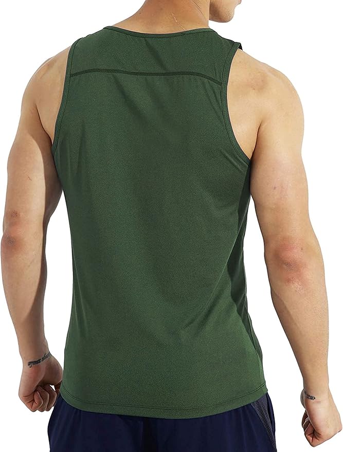 EZRUN Men's Quick Dry Sport Tank Top for Bodybuilding Gym Athletic Jogging Running,Fitness Training Workout Sleeveless Shirts