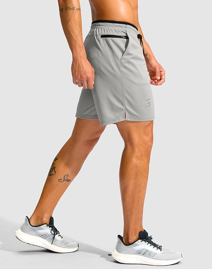 G Gradual Men's Running Athletic Shorts with Zipper Pocket 5"/ 7" Lightweight Quick Dry Gym Workout Shorts for Tennis Active