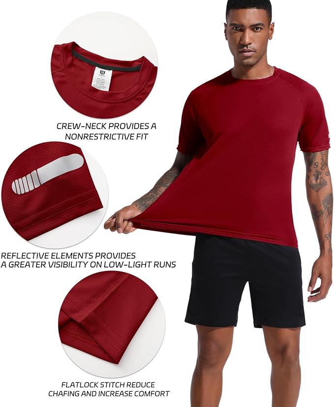 Holure Men's Mesh Quick-Dry Short Sleeve Workout T-Shirt