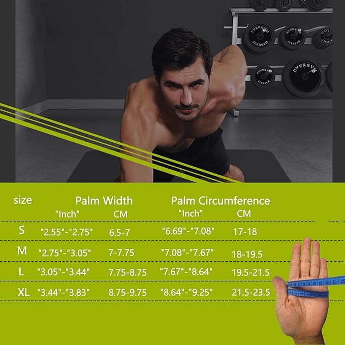 Breathable Workout Gloves for Women & Men Full Palm Protection Gym Gloves for Cycling | Fitness | Weightlifting | Pull-ups Deadlifting | Rowing(Black-Short-L)