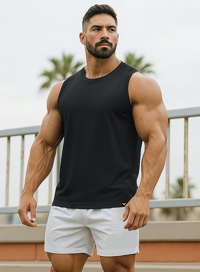 Men's Athletic Tank Tops Sleeveless Muscle Shirts Workout Running Bodybuilding Gym Tanks