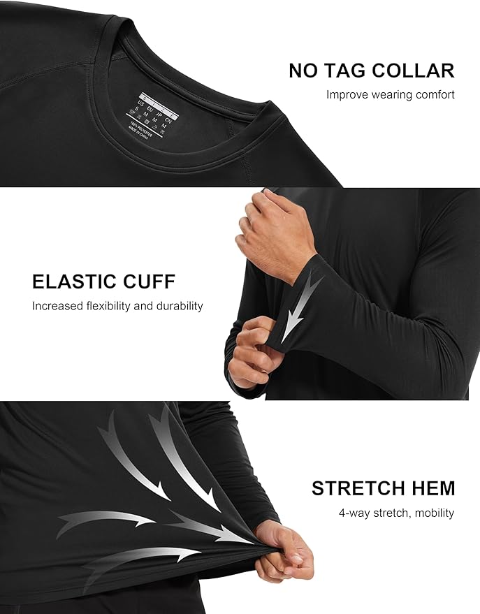 MAGCOMSEN Men's Long Sleeve Shirts UPF 50+ UV Sun Protection Athletic Shirts for Hiking Running Workout Rash Guard