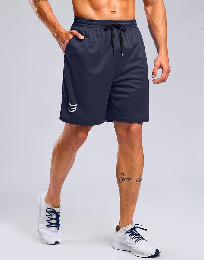 G Gradual Men's Athletic Workout Shorts with Pockets 5"/7"/9" Lightweight Quick Dry Gym Basketball Running Shorts for Men