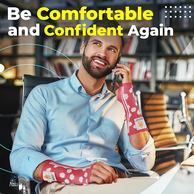 Sparthos Wrist Support Sleeves (Pair) – Medical Compression for Carpal Tunnel and Wrist Pain Relief – Wrist Brace for Men and Women – Made from Innovative Breathable Elastic Blend