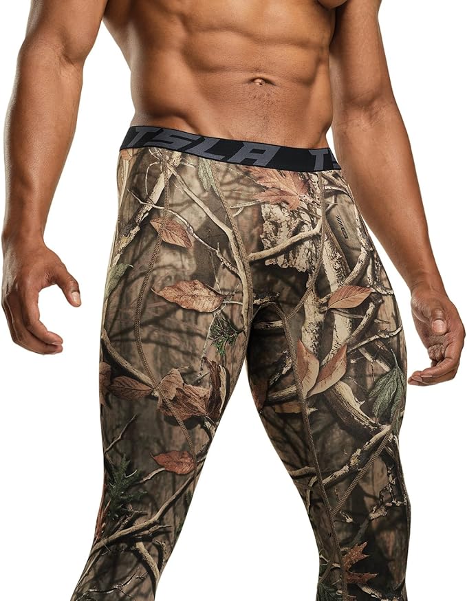 TSLA Men's Thermal Compression Pants, Athletic Sports Leggings & Running Tights, Wintergear Base Layer Bottoms