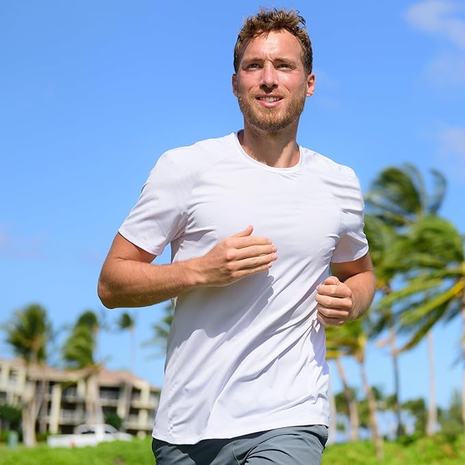 CE' CERDR Mens Workout Shirts Quick Dry Performance Short Sleeve Athletic Shirts