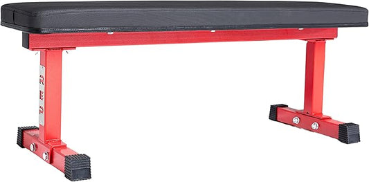 REP Fitness Flat Weight Bench, Heavy Duty Workout Bench For Home Gym, Folding Fitness Equipment For Strength Training, Adjustable Utility Platform For Dumbbells, Barbell, Lifting And Core Exercises