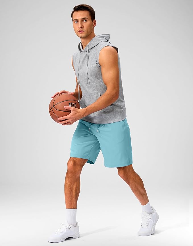 Men's Running Shorts with Zipper Pockets 9 Inch/ 7 Inch / 5 Inch Lightweight Quick Dry Gym Workout Athletic Shorts for Men