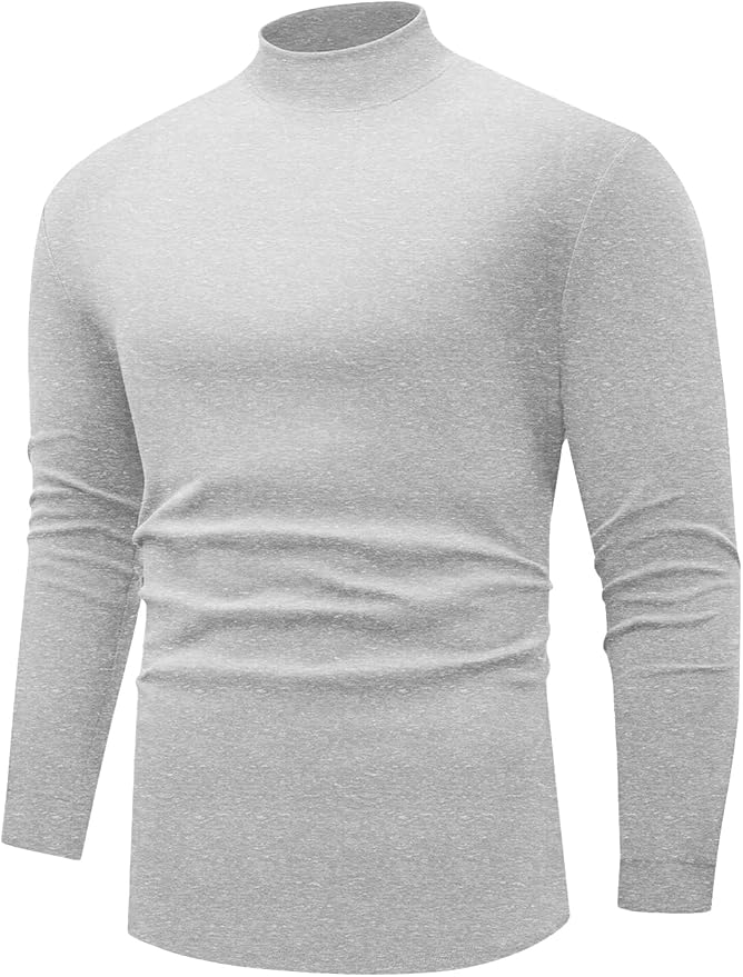 Sailwind Men's Mock Turtleneck Long Sleeve Shirt Cotton Basic Thermal Undershirt Lightweight Pullover