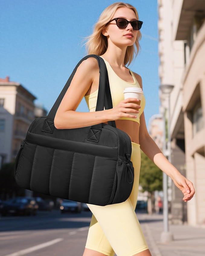 oscaurt Gym Bag for Women Lightweight Duffle Bag for Travel with Toiletry Pouch Water Resistant Carry On Weekender Overnight Duffel