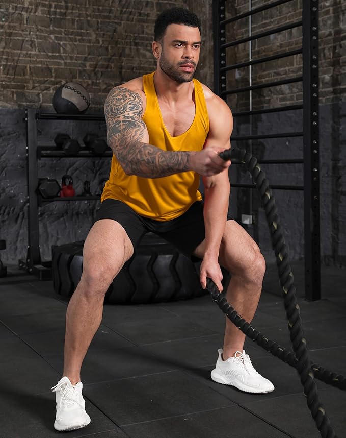 Boyzn Men's 1, 3 or 5 Pack Y-Back Workout Tank Tops, Athletic Muscle Gym Tank Tops, Fitness Bodybuilding Sleeveless T-Shirts