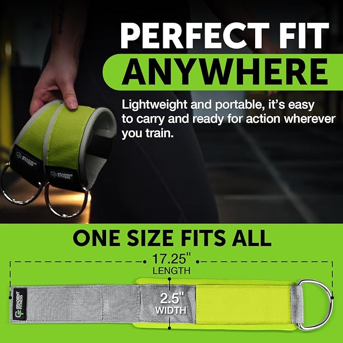 Gradient Fitness Ankle Straps (2 Pack) | Ankle Strap for Cable Machine, Ankle Bands for Working Out, Cable Ankle Strap
