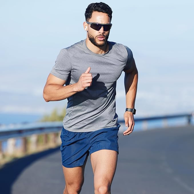 CE' CERDR Mens Workout Shirts Quick Dry Performance Short Sleeve Athletic Shirts