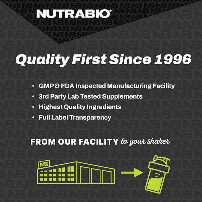 NutraBio BCAA 5000 Powder - Vegan Fermented BCAAs - Supports Lean Muscle Growth, Recovery, Endurance - 60 Servings - Watermelon