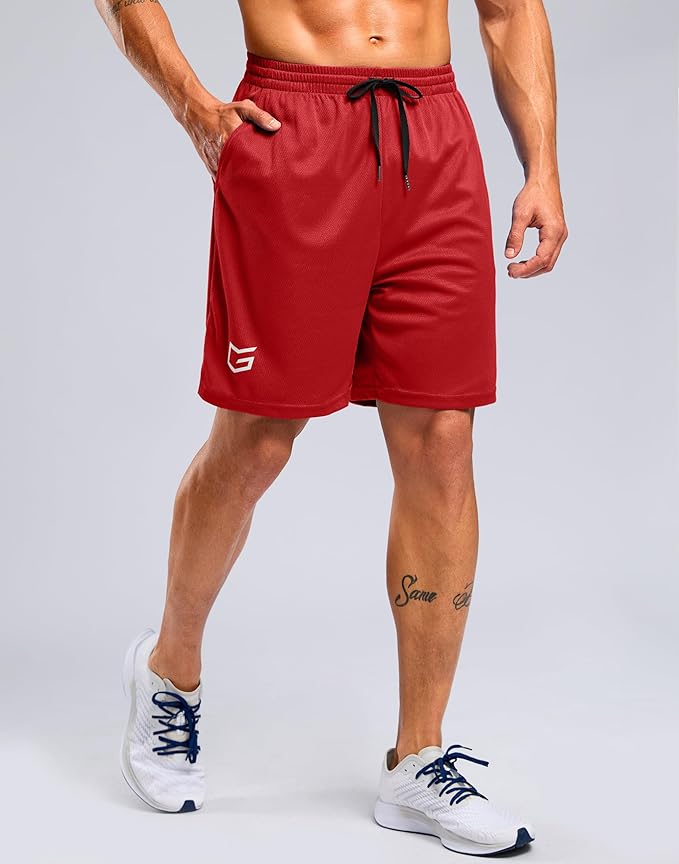 G Gradual Men's Athletic Workout Shorts with Pockets 5"/7"/9" Lightweight Quick Dry Gym Basketball Running Shorts for Men