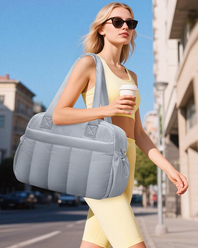 oscaurt Gym Bag for Women Lightweight Duffle Bag for Travel with Toiletry Pouch Water Resistant Carry On Weekender Overnight Duffel