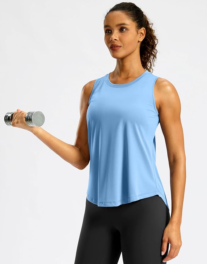 G Gradual Workout Tank Top for Women Sleeveless Athletic Yoga Tops High Neck Quick Dry Running Tennis Sports Shirts for Women