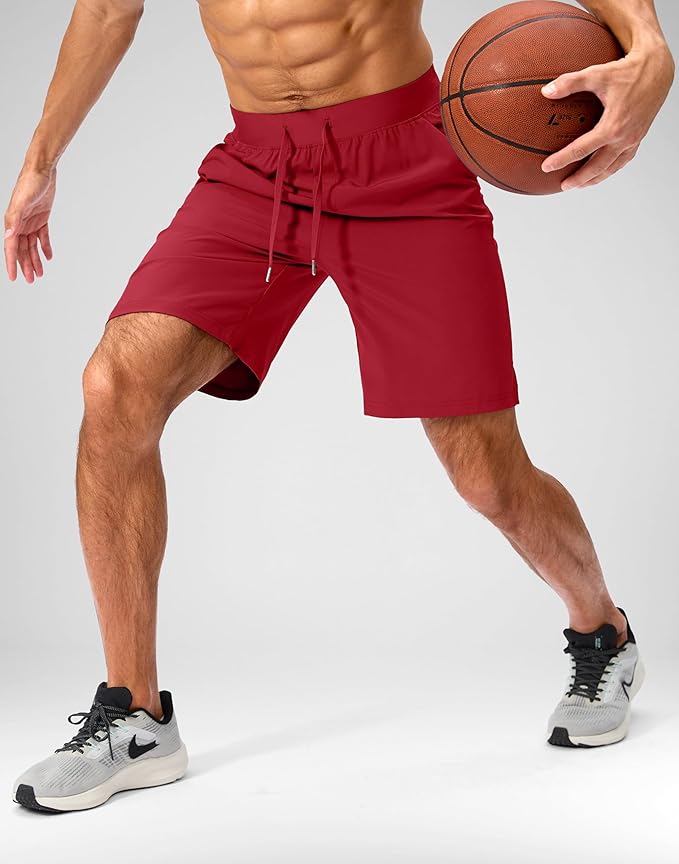 Men's Running Shorts with Zipper Pockets 9 Inch/ 7 Inch / 5 Inch Lightweight Quick Dry Gym Workout Athletic Shorts for Men