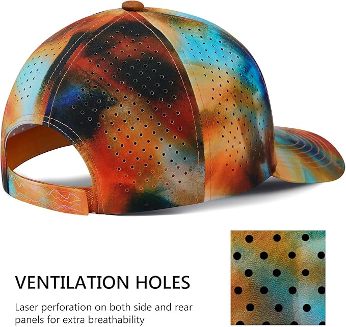 UPF 50+ Performance Water Resistant Baseball Cap Lightweight Breathable Hat Golf Running Boat Hiking for Men Women